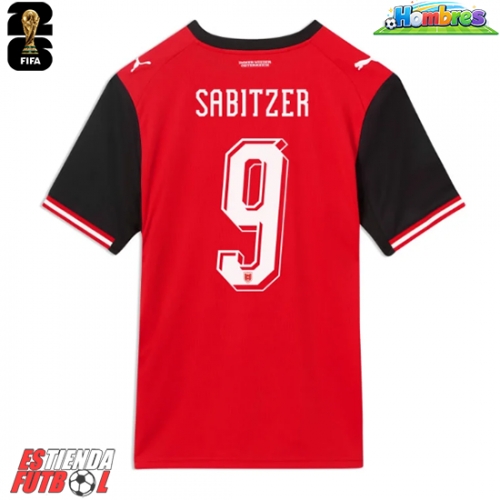 Austria Marcel Sabitzer #9 Primera Equipación Mundial 2026 Manga Corta